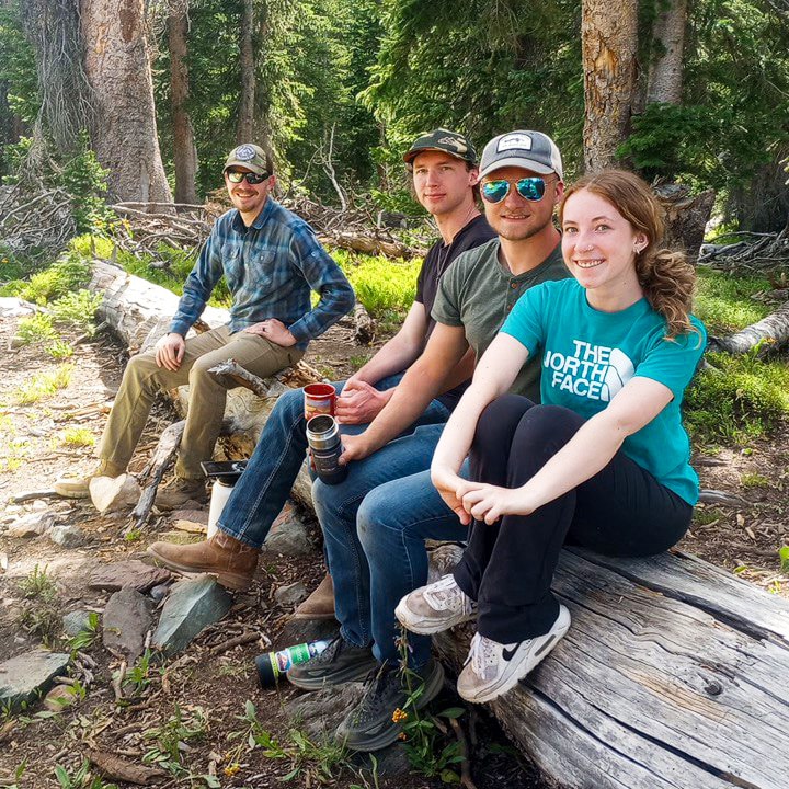 The ChristLife young adult group for Peace With Christ Lutheran Church ChristLife group in Fort Collins, CO on a hiking trip