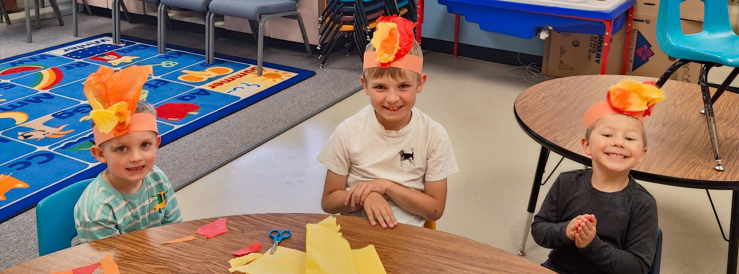 Some youngsters in Sunday School at Peace With Christ Lutheran Church in Fort Collins, CO